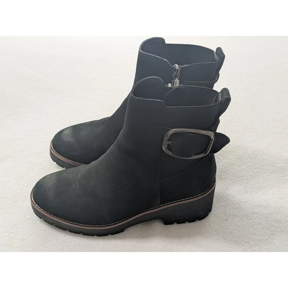 Blondo Black Suede Waterproof Snow Winter Dakota Ankle Boots Sz 9